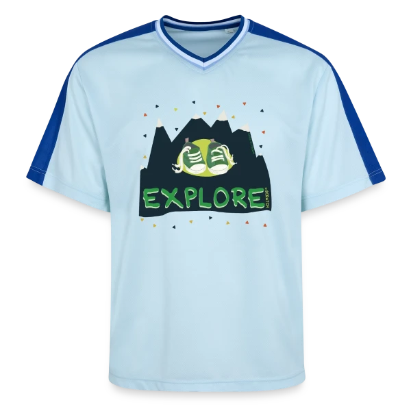 Randonnée Montagne Baskets sur T-shirt de foot unisexe en mesh