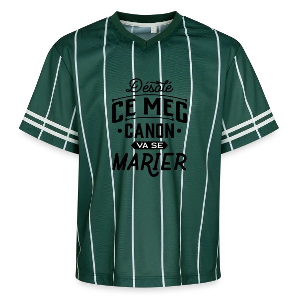 EVG Mec Canon : Le Futur Marié Brille ! sur T-shirt de foot unisexe en mesh