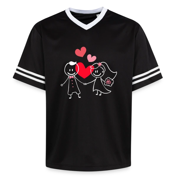 Célébration Mariage sur T-shirt de foot unisexe en mesh
