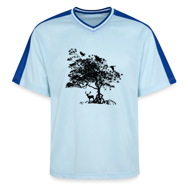 Arbre Sauvage et Animaux sur T-shirt de foot unisexe en mesh