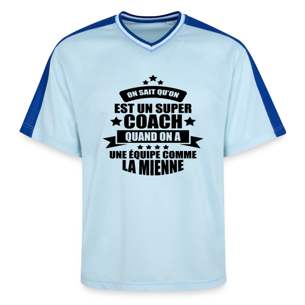 Humour Coach : Fier d'être un Super Coach sur T-shirt de foot unisexe en mesh