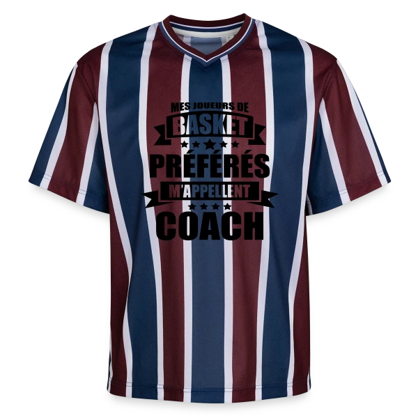 Coach Basket : Mes Joueurs Préférés M'appellent Coach sur T-shirt de foot unisexe en mesh