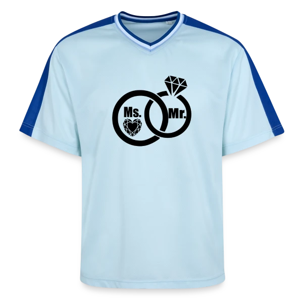 Célébration Mariage sur T-shirt de foot unisexe en mesh