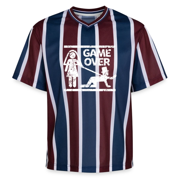 Mariage Game Over Humour sur T-shirt de foot unisexe en mesh