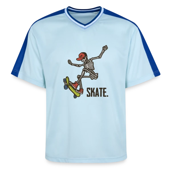 Skate Squelette Fun sur T-shirt de foot unisexe en mesh