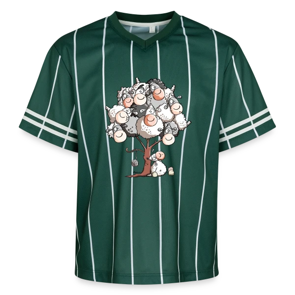 Petit Mouton Laineux Câlin sur T-shirt de foot unisexe en mesh