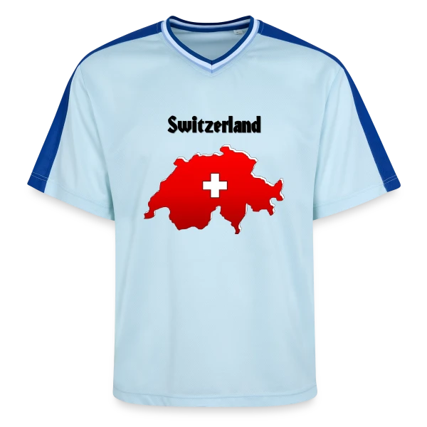 Voyage en Suisse sur T-shirt de foot unisexe en mesh