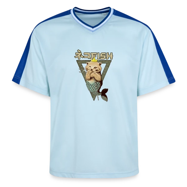 Le Roi Poisson-Chat sur T-shirt de foot unisexe en mesh