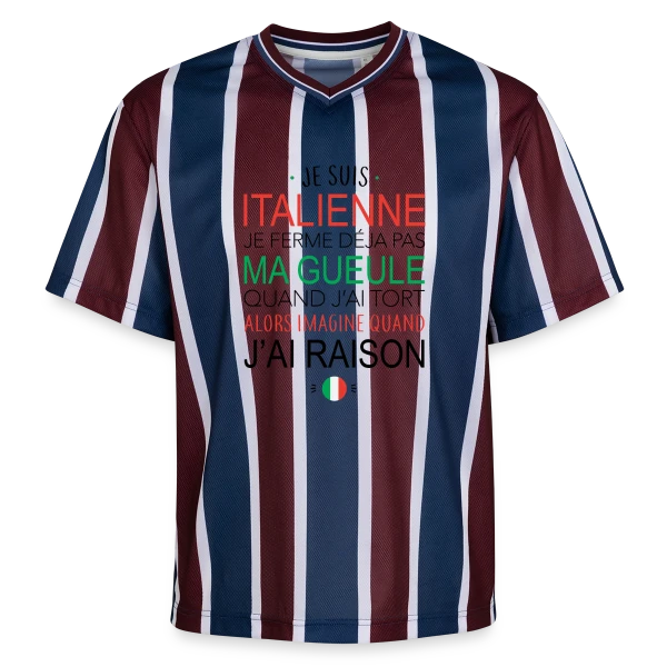 "Italienne : Ma Voix, Ma Loi" sur T-shirt de foot unisexe en mesh