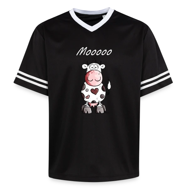 Mooo la Vache Rigolote sur T-shirt de foot unisexe en mesh
