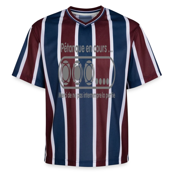 Pétanque en Cours : Ne Dérangez Pas ! sur T-shirt de foot unisexe en mesh