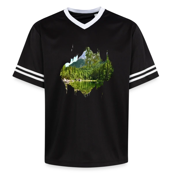 Paysage Naturel Abstrait Effet Splash sur T-shirt de foot unisexe en mesh