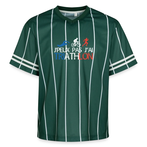 Je Peux Pas J'ai Triathlon - Humour Sportif sur T-shirt de foot unisexe en mesh