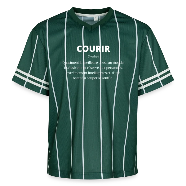 Courir Définition : Run, Running, Sport & Humour sur T-shirt de foot unisexe en mesh