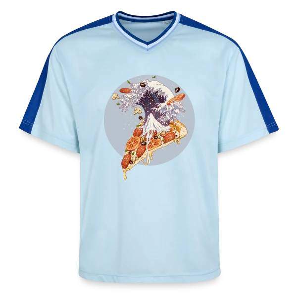 La Grande Vague de Pizza Kanagawa sur T-shirt de foot unisexe en mesh