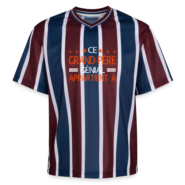 Ce Grand-Père Génial Appartient à... - Cadeau Personnalisé sur T-shirt de foot unisexe en mesh
