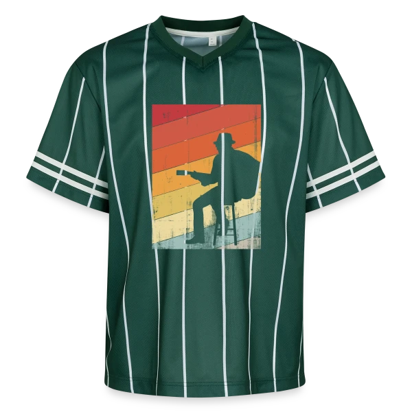 Guitariste Jazz Rétro sur T-shirt de foot unisexe en mesh