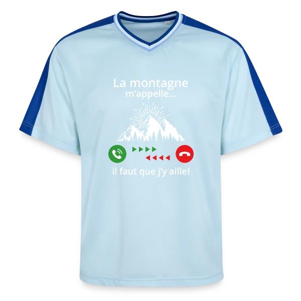 La Montagne M'Appelle sur T-shirt de foot unisexe en mesh