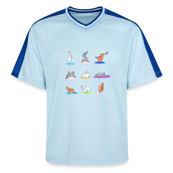 Lapin Yoga: Joyeuses Pâques Zen sur T-shirt de foot unisexe en mesh