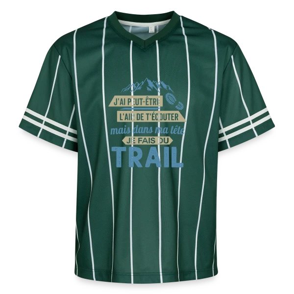 Dans ma Tête, je Fais du Trail Running sur T-shirt de foot unisexe en mesh