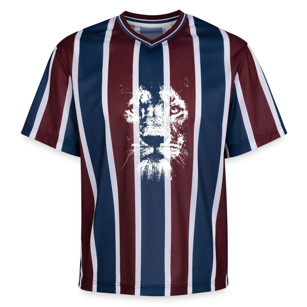 Lyon Écriture Élégante Blanche sur T-shirt de foot unisexe en mesh