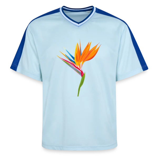 Fleur Oiseau Paradis Exotique sur T-shirt de foot unisexe en mesh