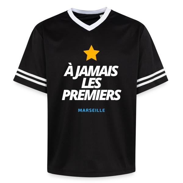 Marseille À Jamais Les Premiers (Blanc) sur T-shirt de foot unisexe en mesh