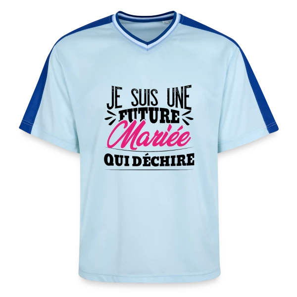 Future Mariée qui Déchire - EVJF Humour sur T-shirt de foot unisexe en mesh