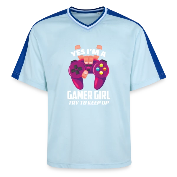 Gamer Girl : Les Filles Aussi Zappent ! sur T-shirt de foot unisexe en mesh