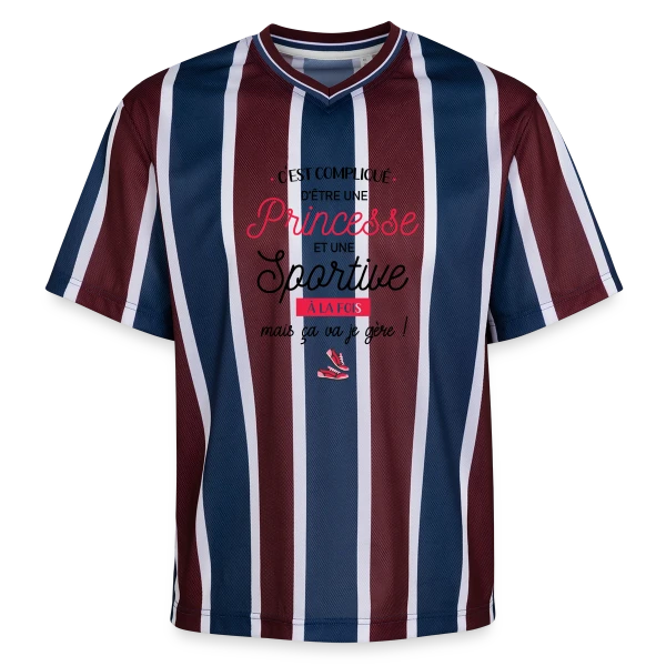 Princesse Sportive : Je Gère ! sur T-shirt de foot unisexe en mesh