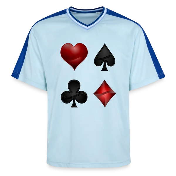 Symboles de Poker Élégants sur T-shirt de foot unisexe en mesh