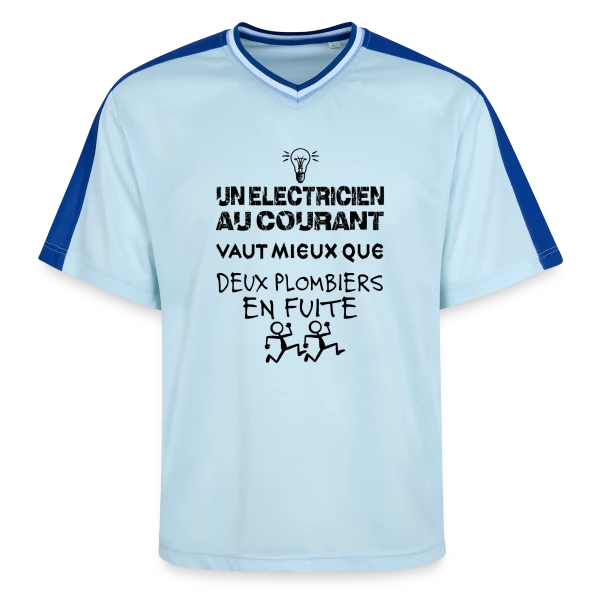Électricien au Courant | T-Shirt Humour Pro du Câble sur T-shirt de foot unisexe en mesh