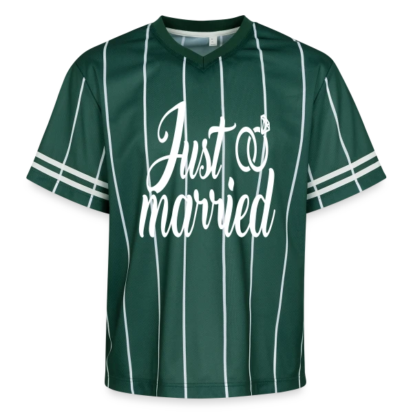 Just Married sur T-shirt de foot unisexe en mesh