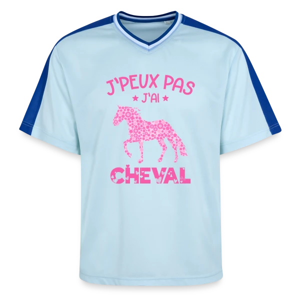 J'peux Pas J'ai Cheval Rose sur T-shirt de foot unisexe en mesh