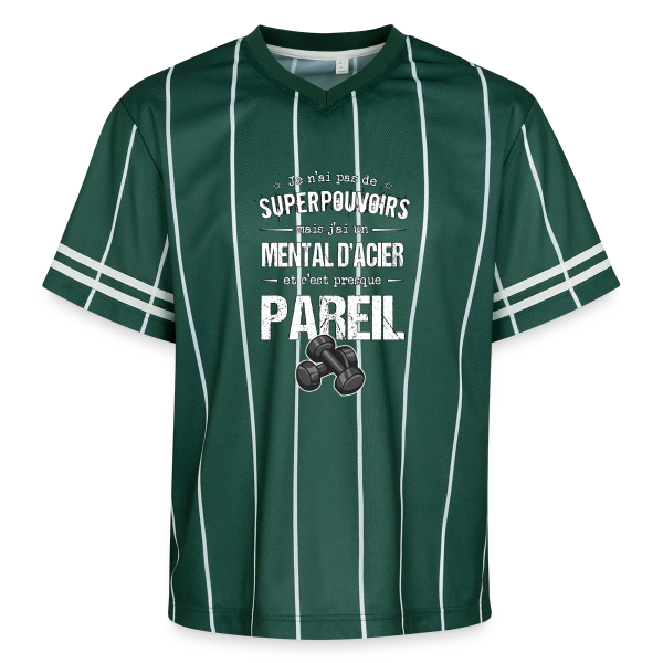 Motivation Sport: Mental d'Acier sur T-shirt de foot unisexe en mesh