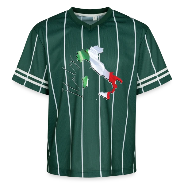 Italie Tricolore Élégante sur T-shirt de foot unisexe en mesh