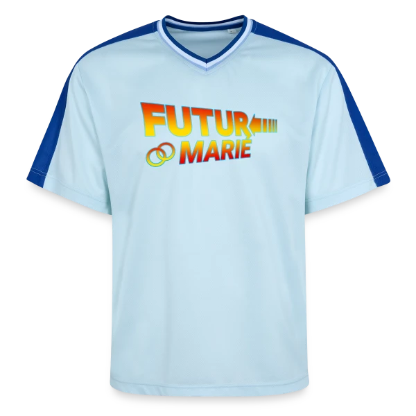 Futur Marié Style Cinéma sur T-shirt de foot unisexe en mesh