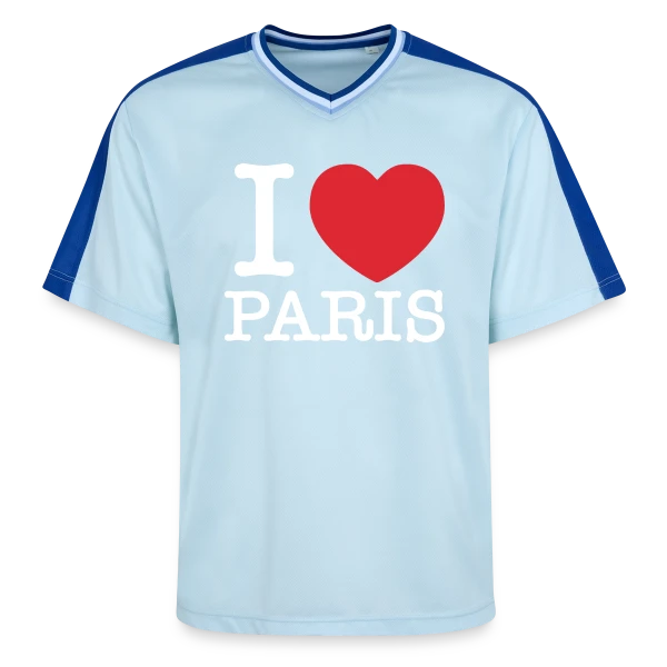 Cœur J'aime Paris sur T-shirt de foot unisexe en mesh