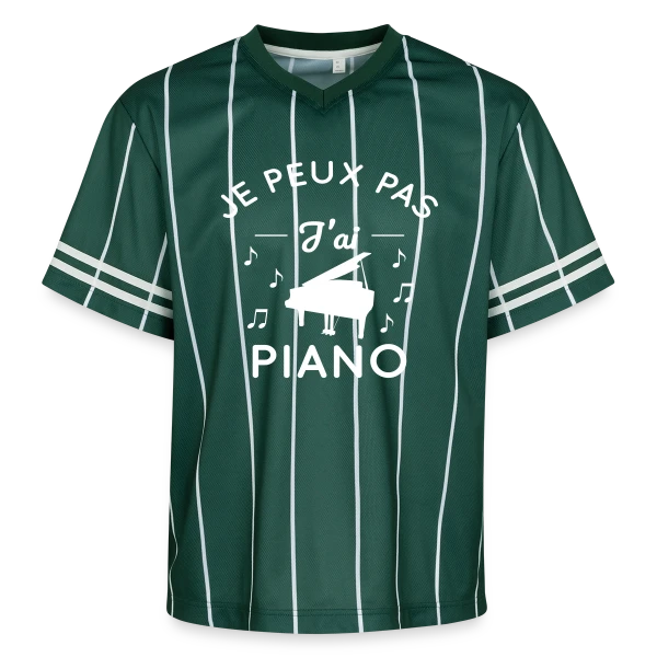 Je Peux Pas J'ai Piano : L'Excuse Parfaite du Pianiste sur T-shirt de foot unisexe en mesh