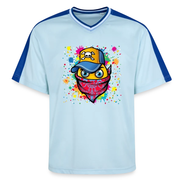 Masque Urbain et Graffitis sur T-shirt de foot unisexe en mesh