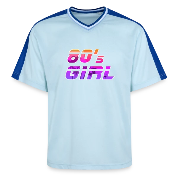 Fille Années 80 Tropicale sur T-shirt de foot unisexe en mesh