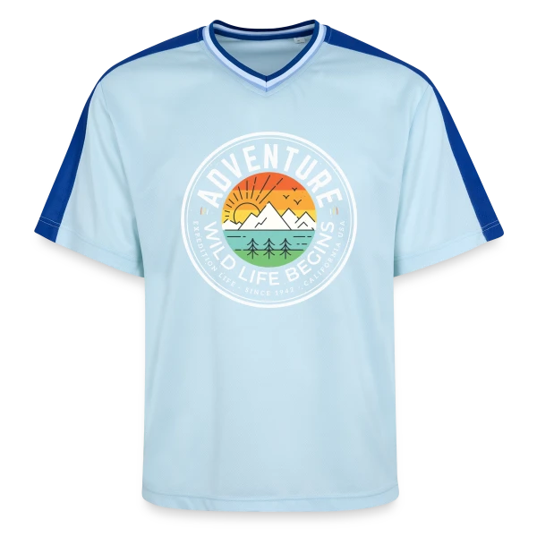 Lever de Soleil Montagneux sur T-shirt de foot unisexe en mesh