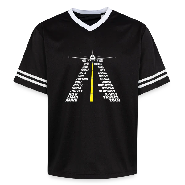 Avion Piste Atterrissage sur T-shirt de foot unisexe en mesh