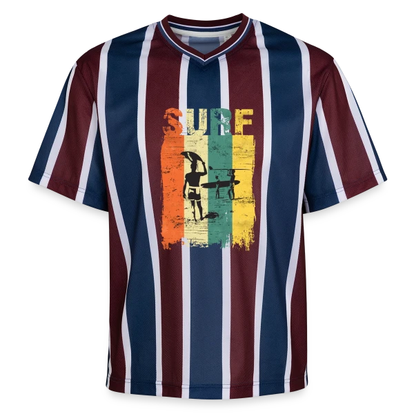 Surfing Vintage | Passion Vagues sur T-shirt de foot unisexe en mesh