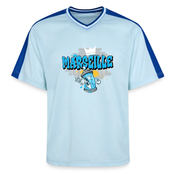 Marseille Street Art Graffiti sur T-shirt de foot unisexe en mesh