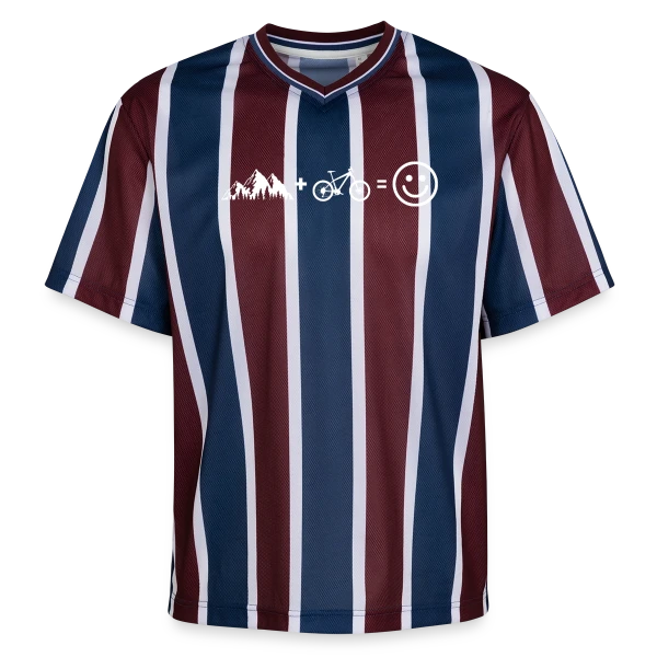 VTT Bonheur Montagne sur T-shirt de foot unisexe en mesh