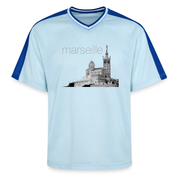Notre-Dame de la Garde Marseille sur T-shirt de foot unisexe en mesh