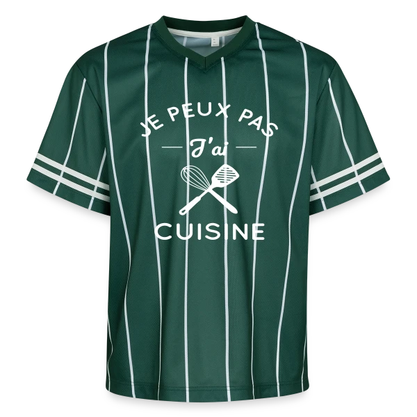 Humour : Je Peux Pas, J'ai Cuisine ! sur T-shirt de foot unisexe en mesh