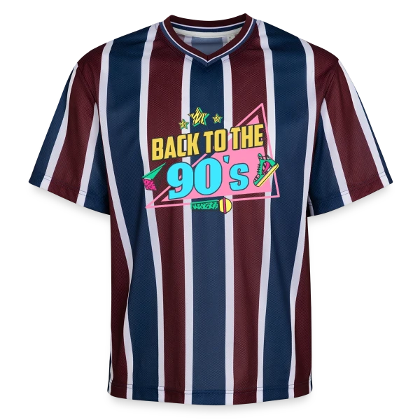 Retour aux Années 90 Funky sur T-shirt de foot unisexe en mesh