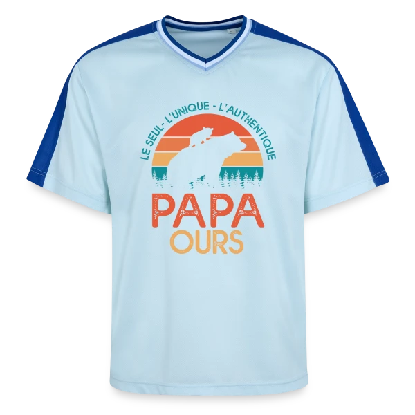 Papa Ours - Le Cadeau Original pour la Fête des Pères sur T-shirt de foot unisexe en mesh